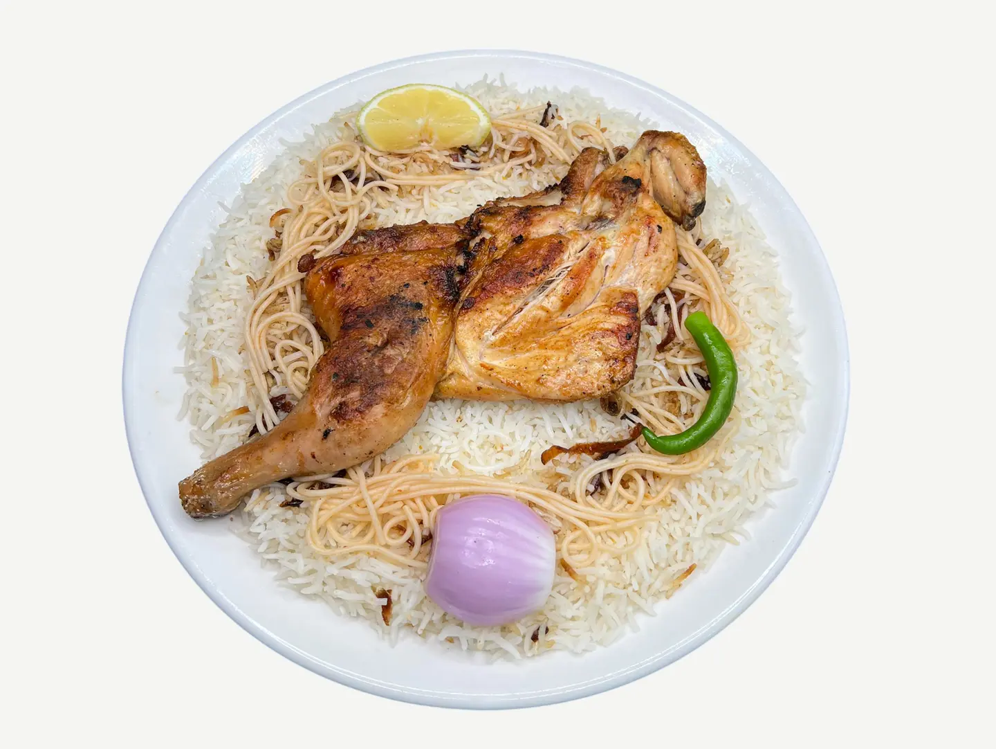Half Chicken Madhbi Muthallatha