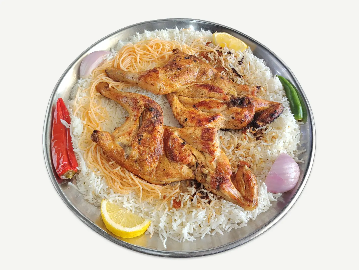 Whole Chicken Madhbi Bashawer Rice