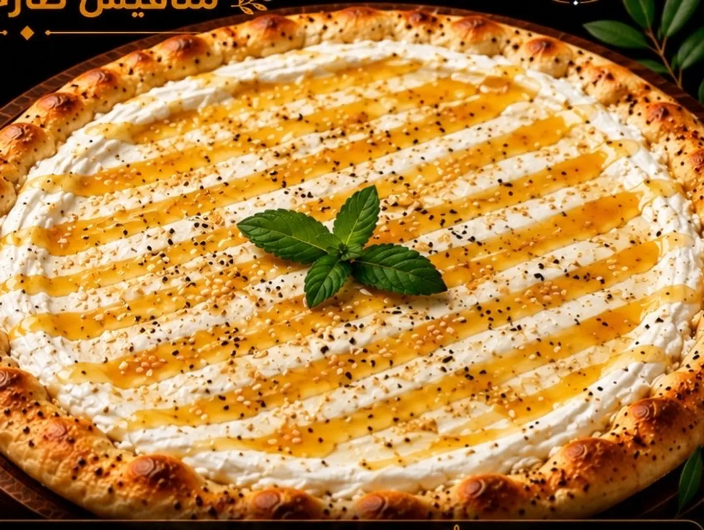 Labneh With Honey Manakish