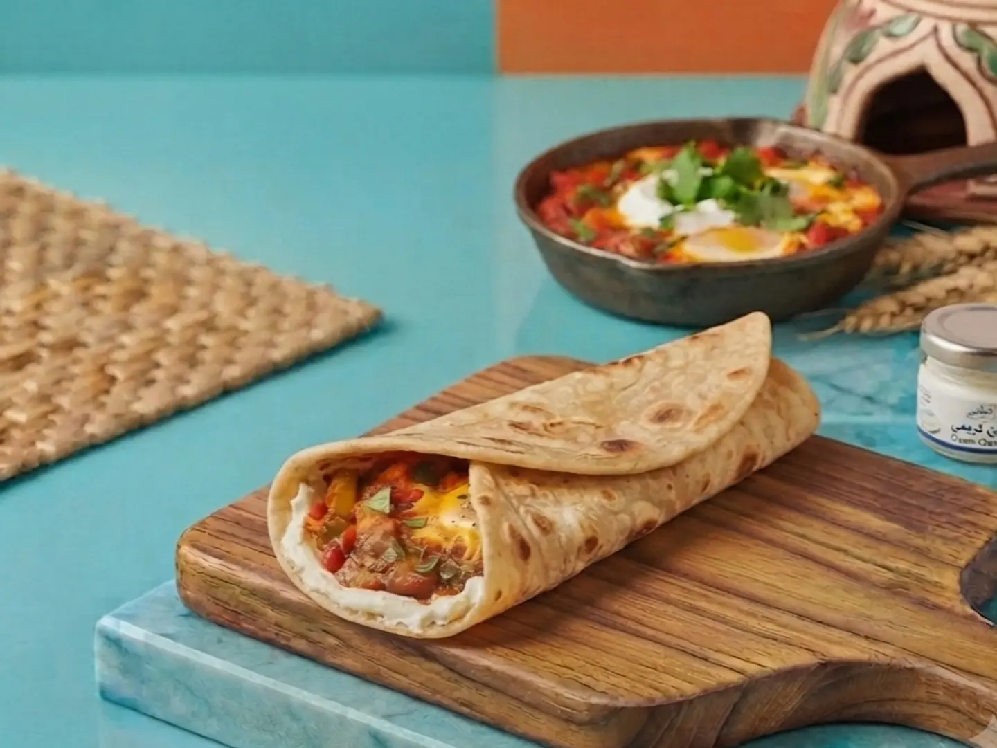 Shakshuka & Cheese Chapati