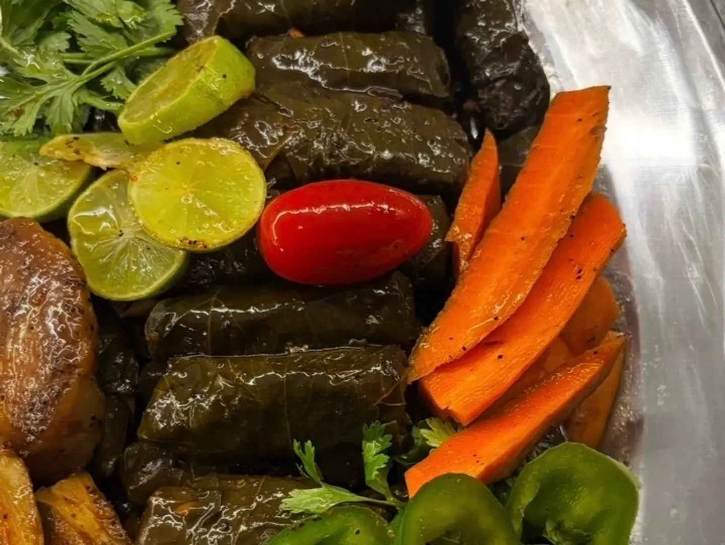 Grape Leaves, Molasses, Pomegranate Spicy