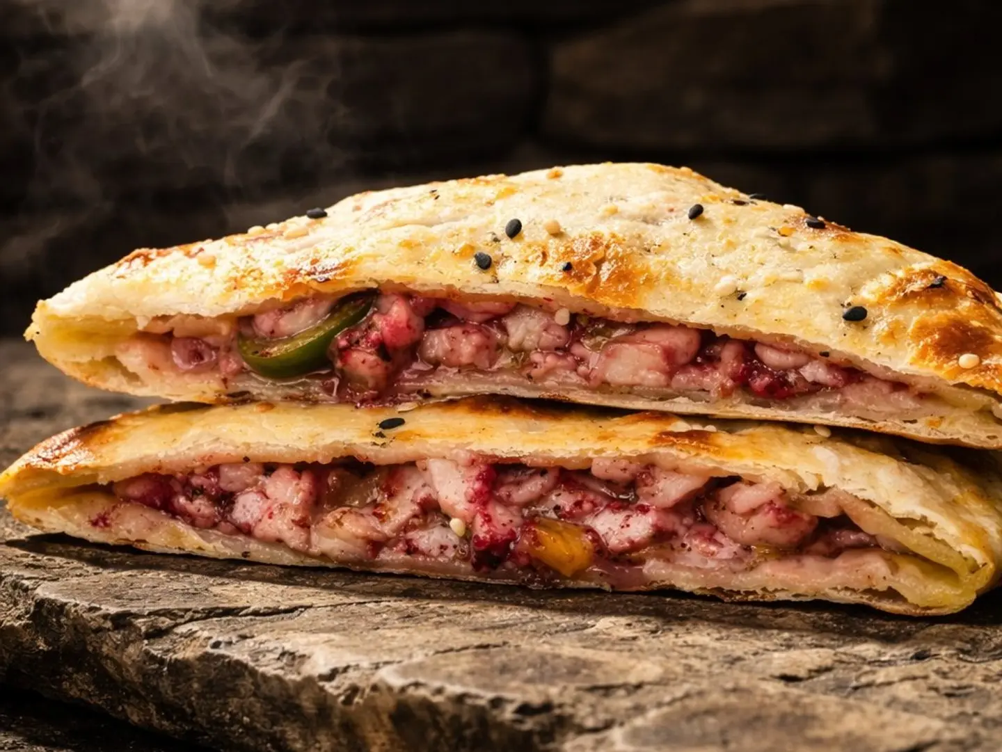 Chicken Musakhan Cheese Pie