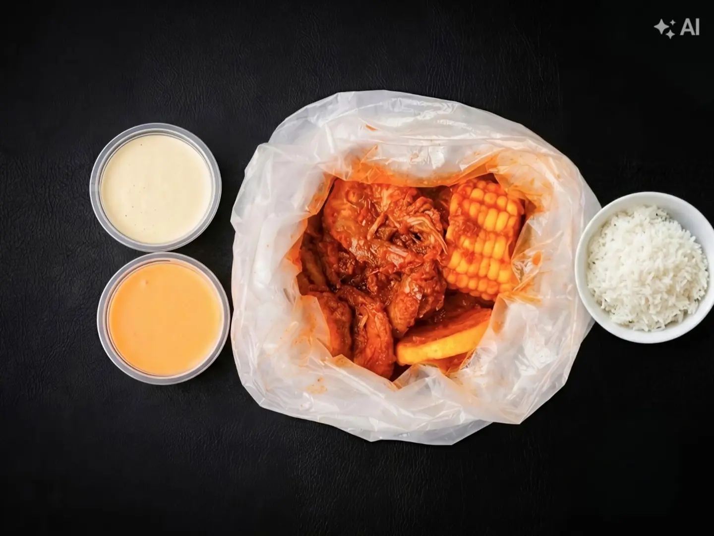 Shrimp Bag With White Rice