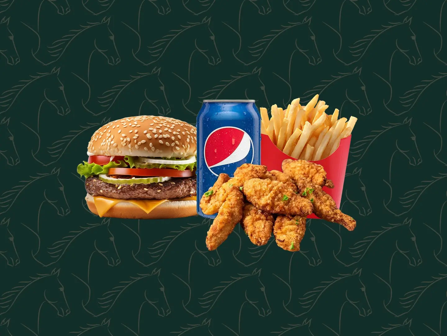 Chicken Strips With Burger