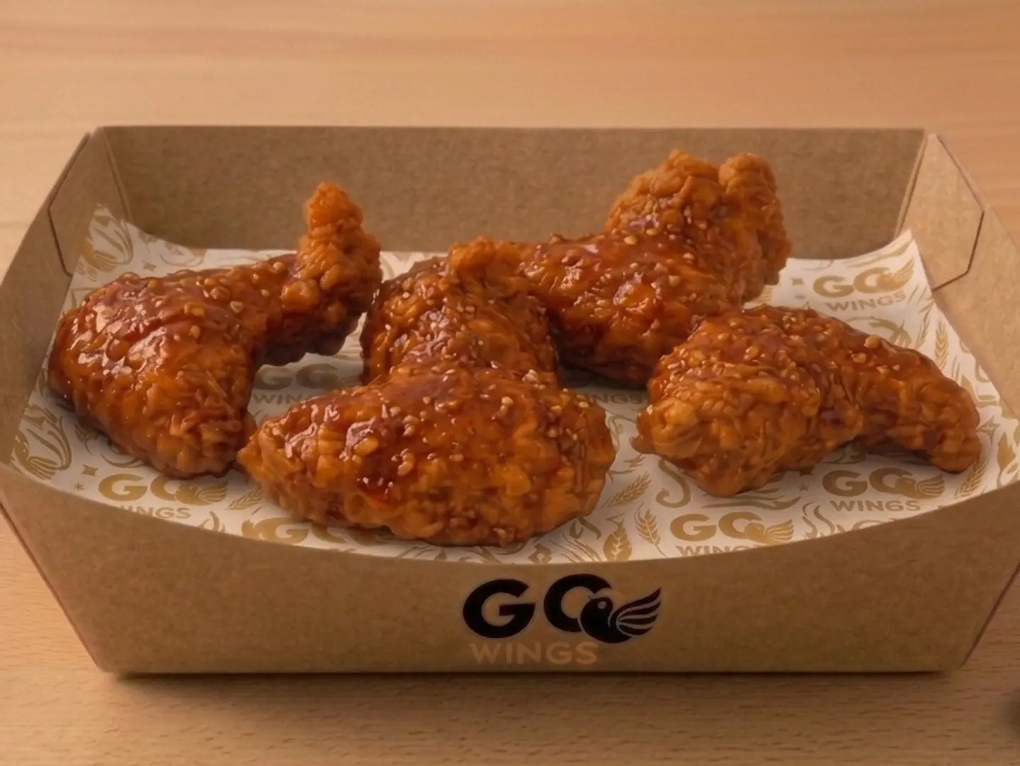 4 Pieces Spicy Garlic Chicken Wings