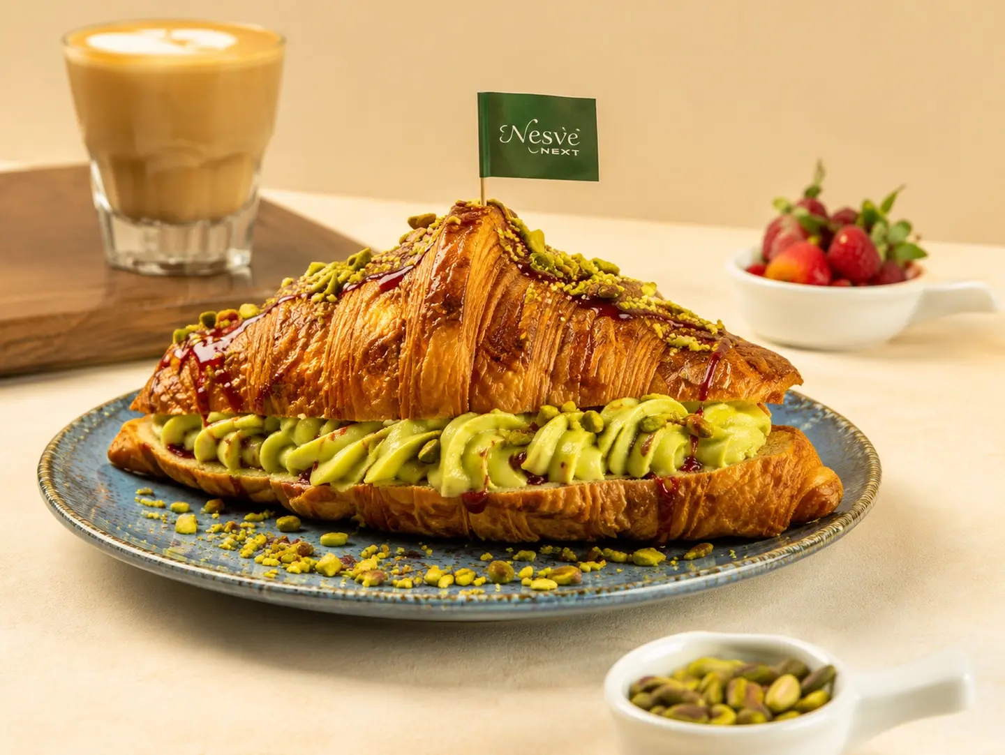Pistachio Raspberry Croissant