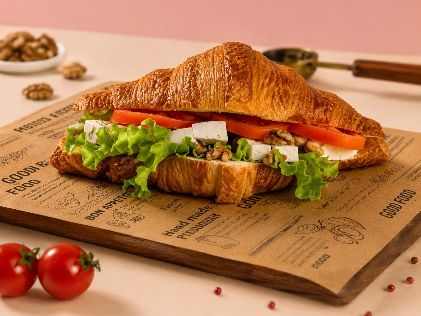Mediterranean Croissant Sandwich