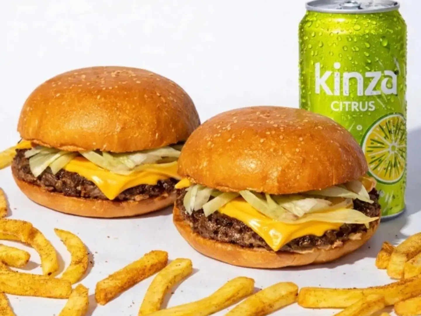 Double Burger, Single, Drink, Fries