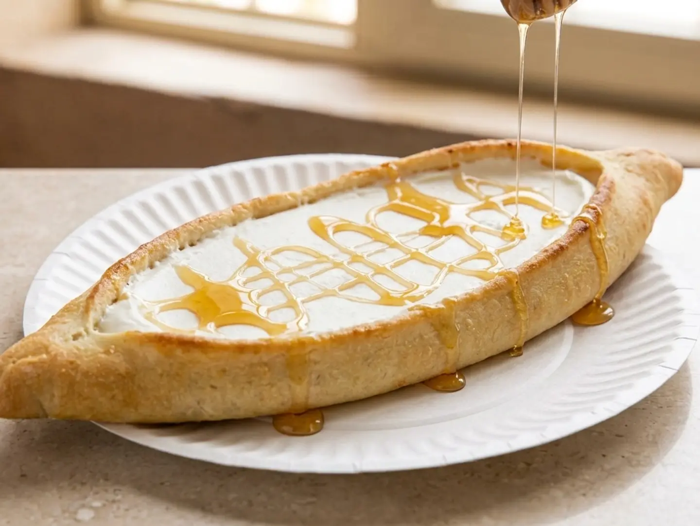 Labneh Pie Honey