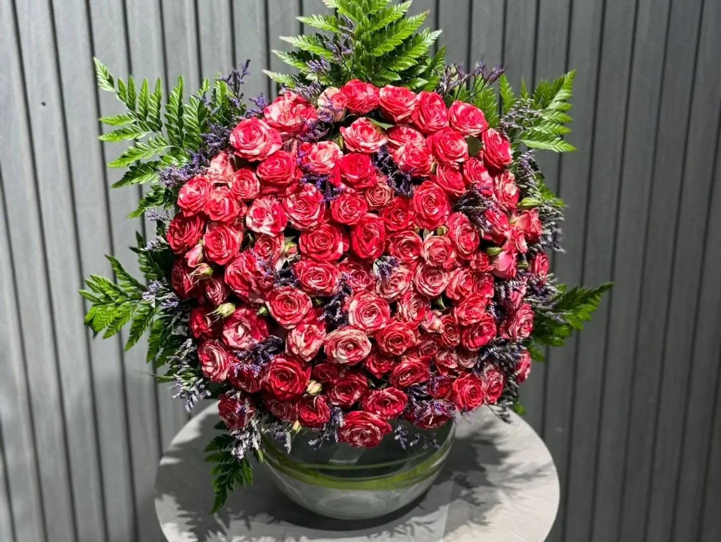 Elegant Spherical Natural Rose Vase