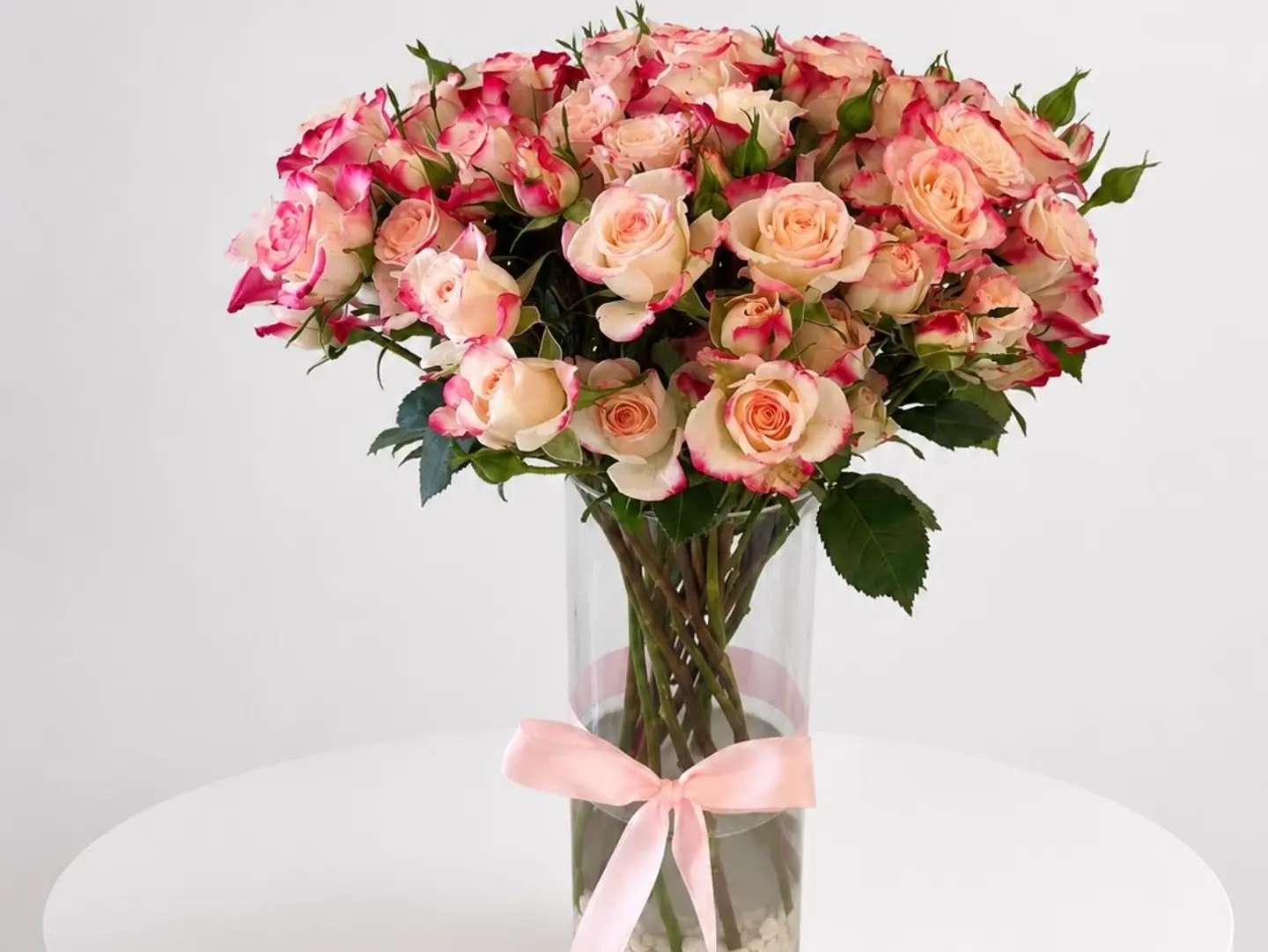 A Vase Of Natural Roses, A Touch Of Creativity
