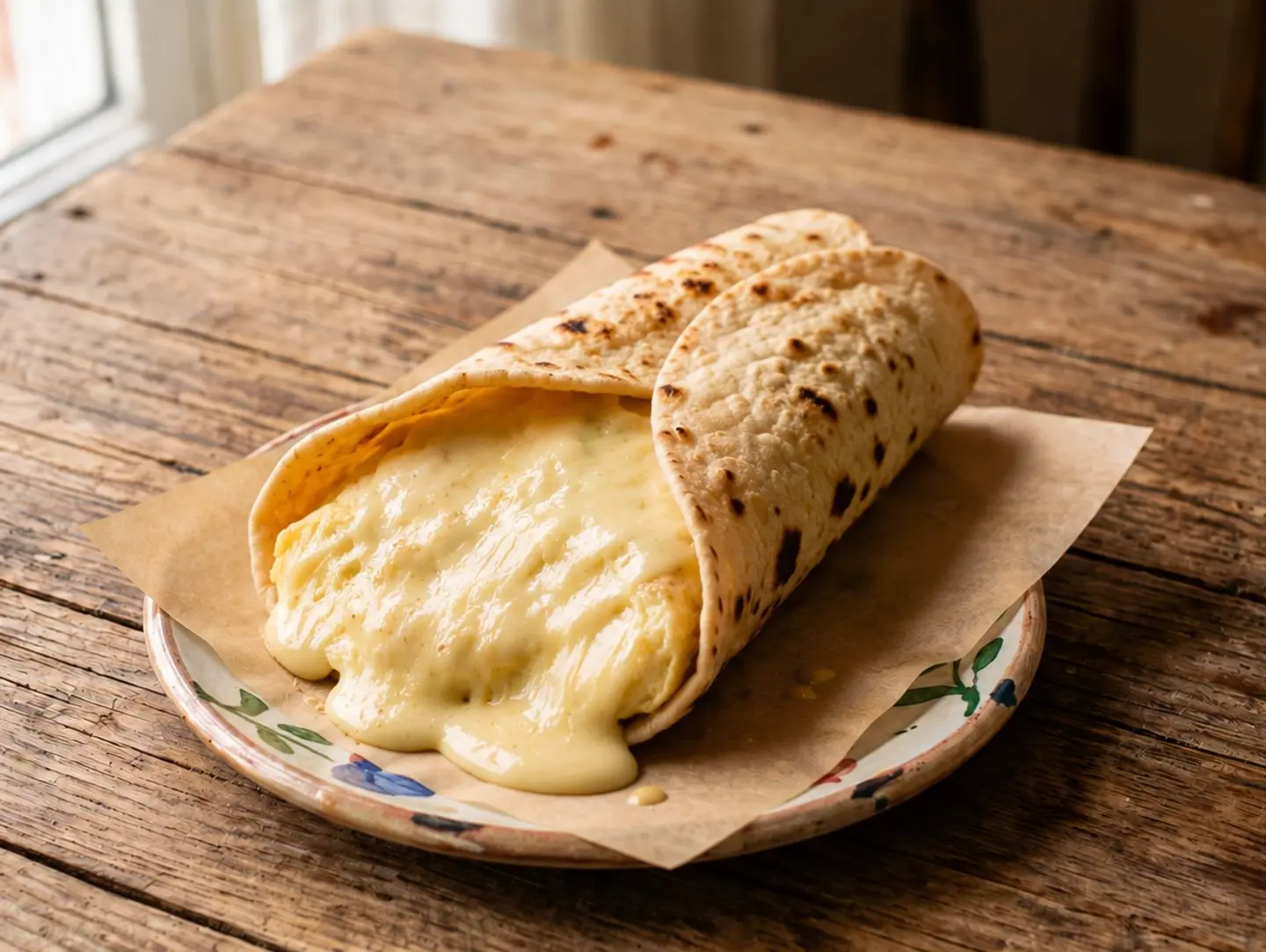 Egg & Liquid Cheese Saj Pie