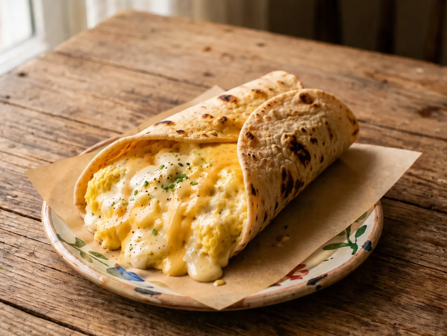 Egg & Two Cheeses Saj Pie