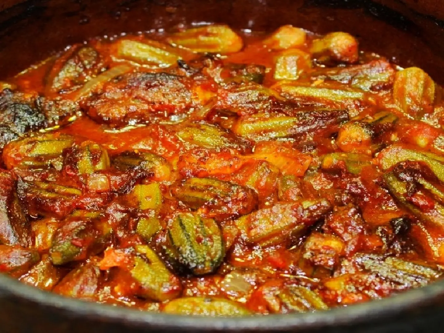 Okra With Meat