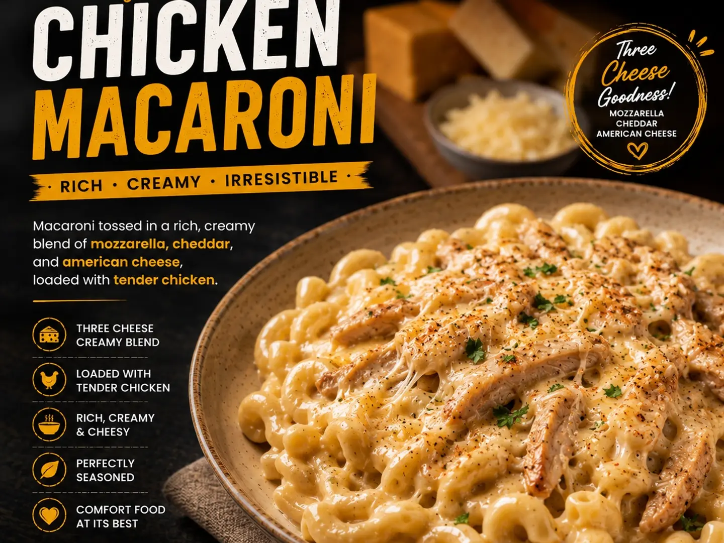 Three Cheese Chicken Mac - Single