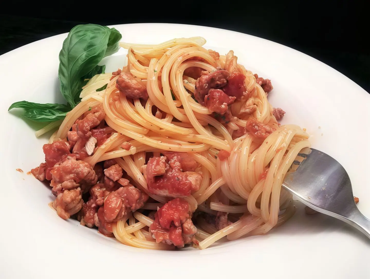 باستا مع الدجاج