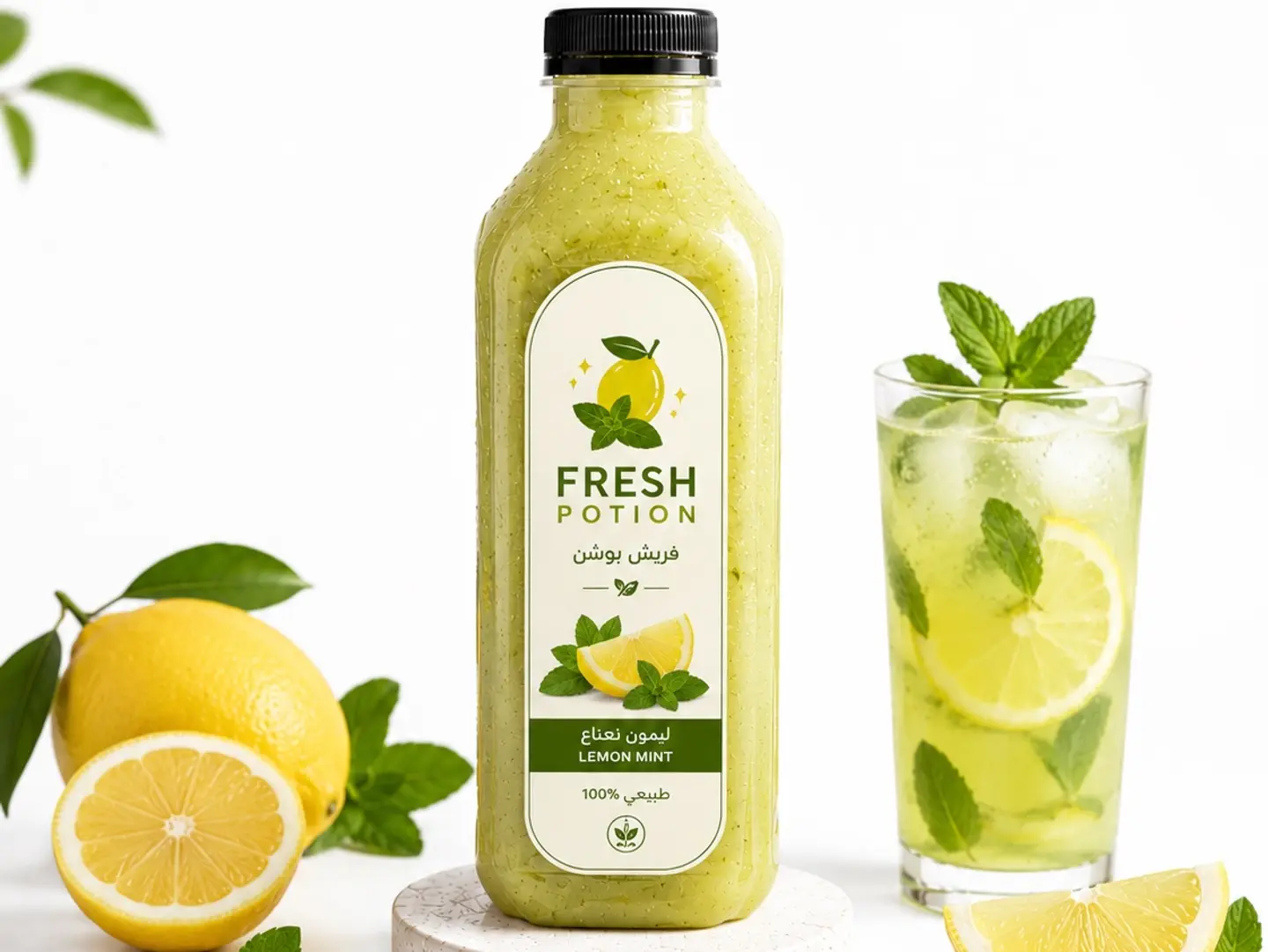 Gallon Of Lemon Mint Juice