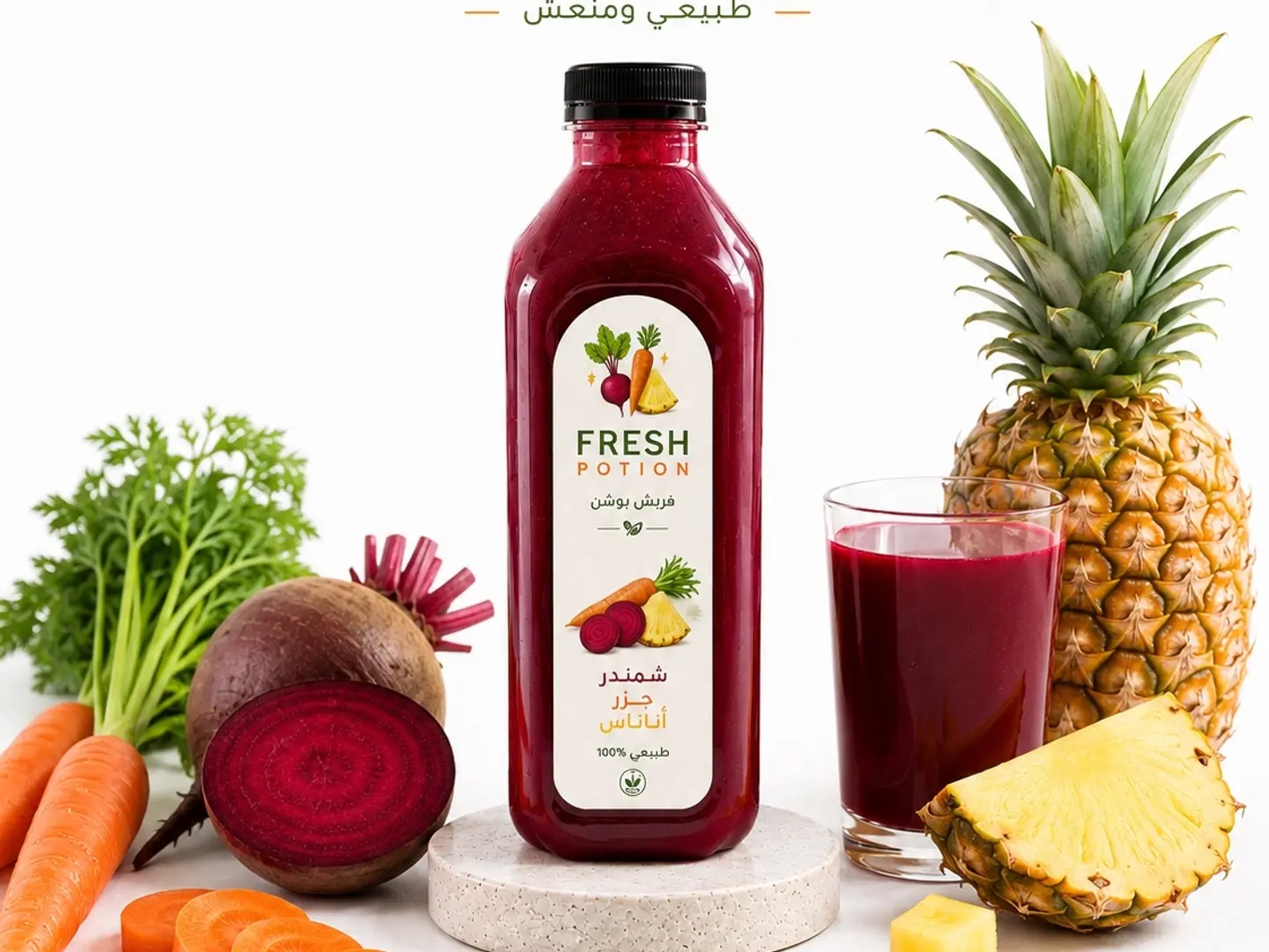Gallon Liter Of Pineapple Carrot And Beetroot Juice