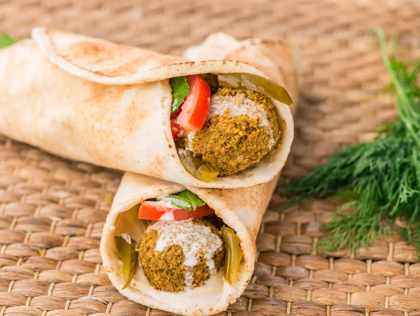Regular Falafel With Hummus Sandwich