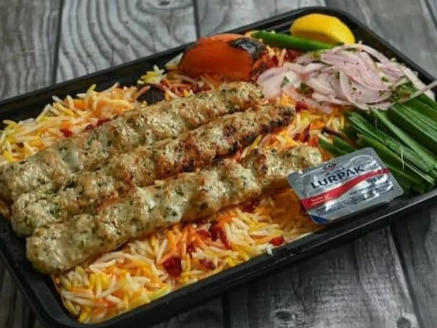 Chicken Kebab Dish With Rice