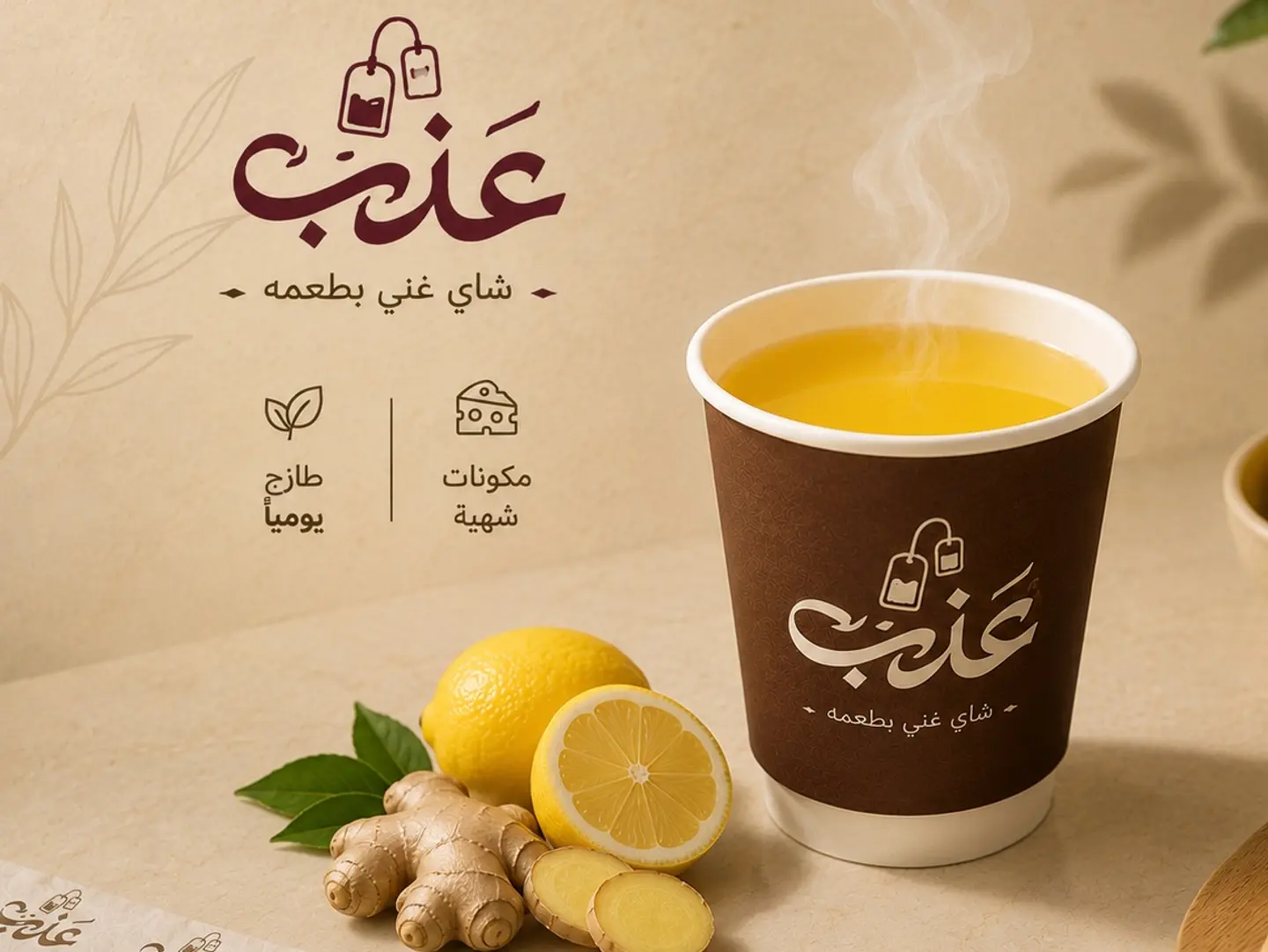 Ginger Lemon Tea - Paper Cup