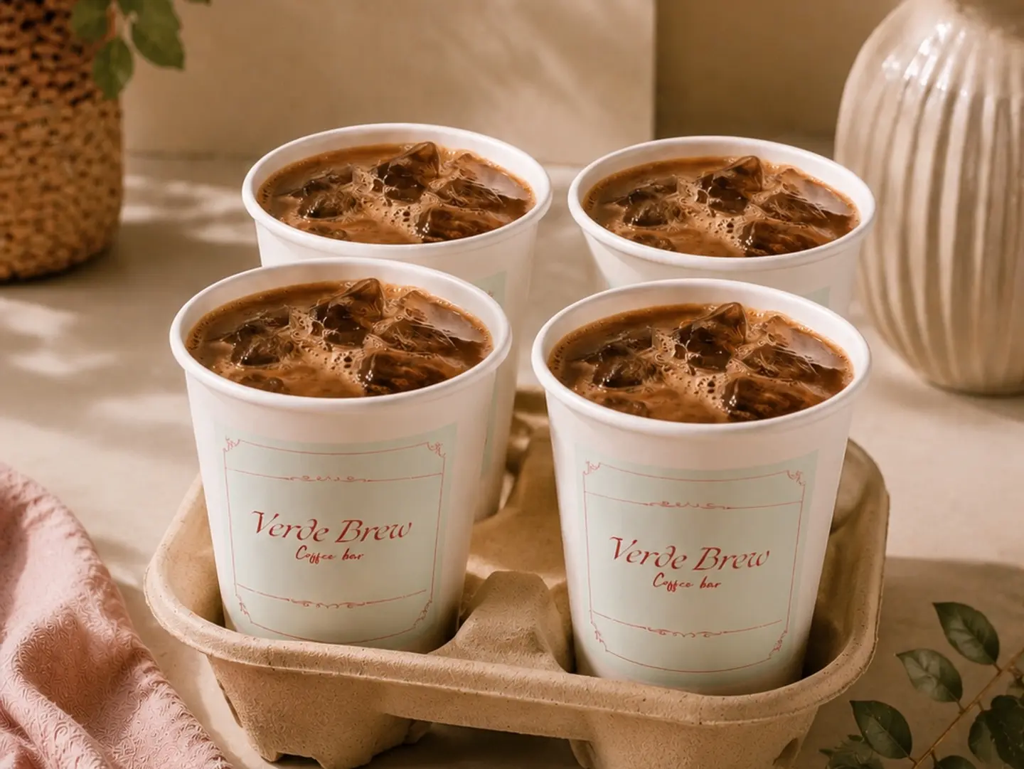 Four Cups Of Ice Coffee Day