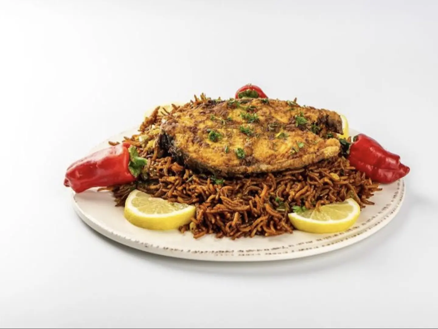 Fried Kingfish With Sayadieh Rice