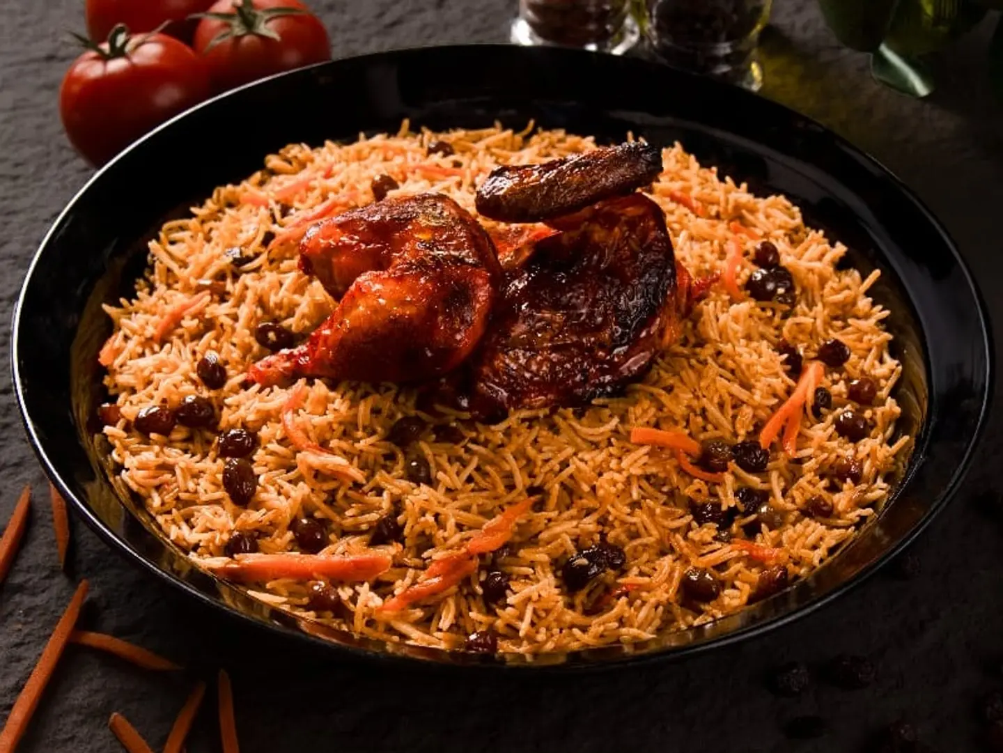 نصف شوايه مع رز بخاري أوزبكي