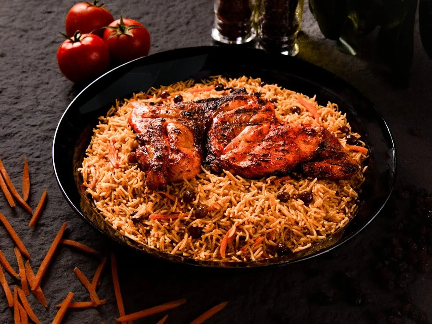 Half A Charcoal Grilled Chicken With Uzbek Bukhari Rice