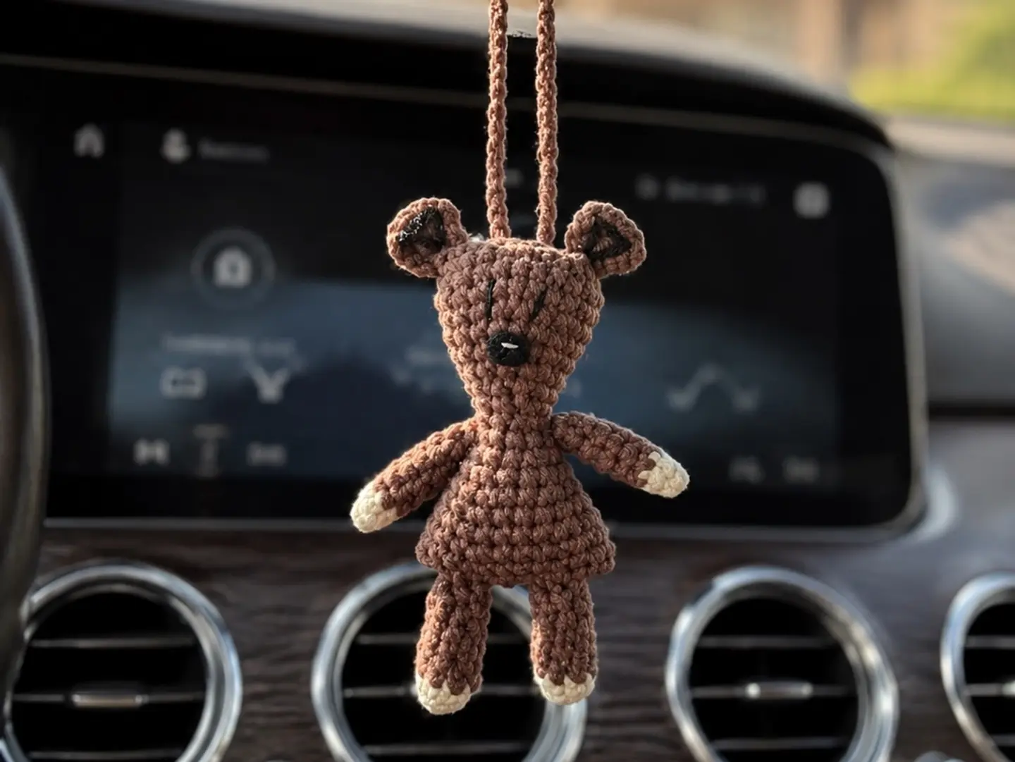 Mr. Bean Bear Car Charm