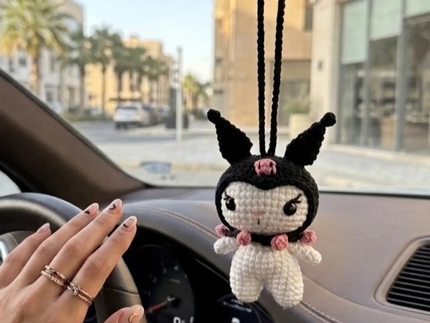 Kuromi Crochet Charm