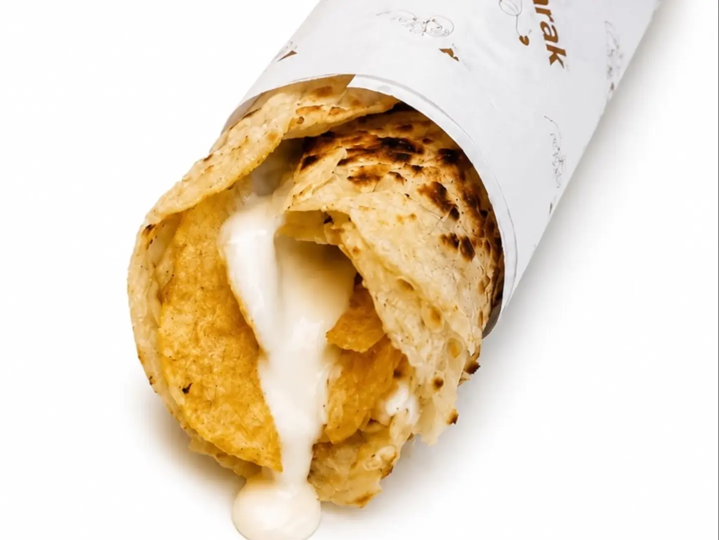Chapati With Cheese And Oman Chips