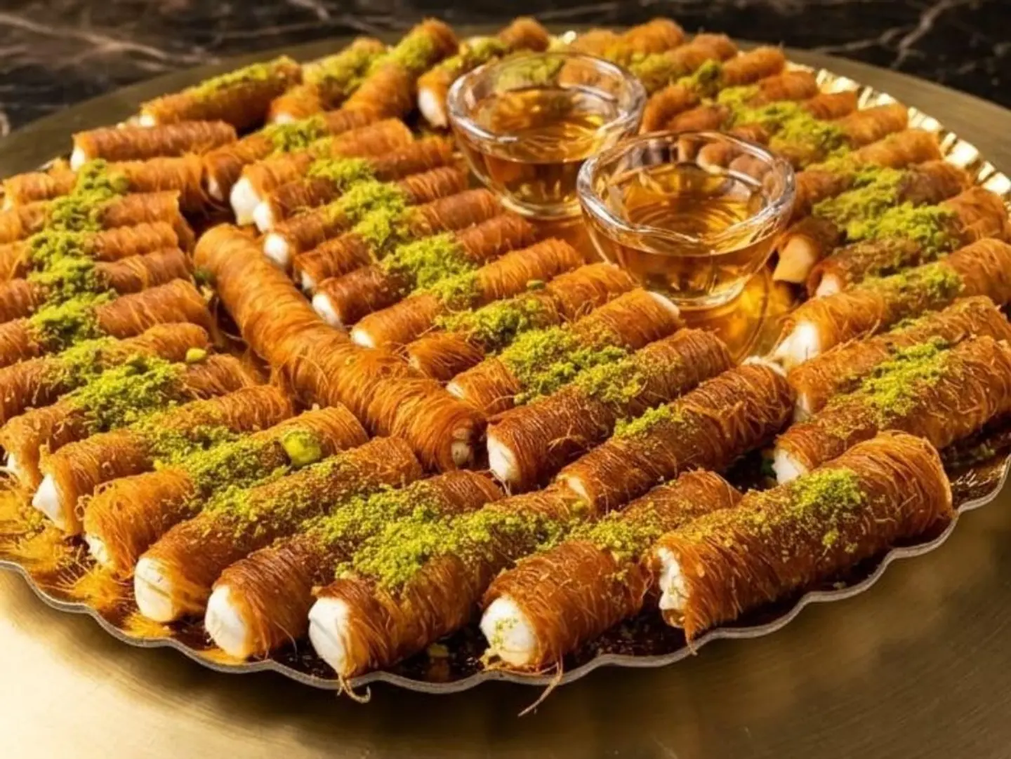 Kunafa Fingers With Cream