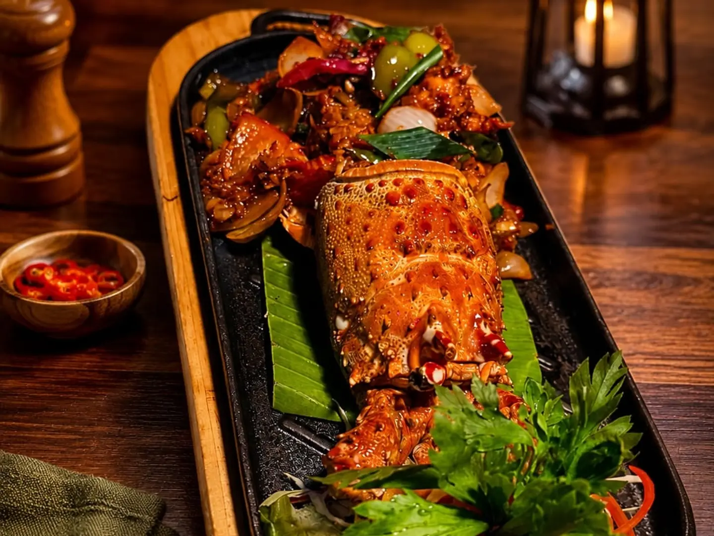 Lobster With Green Chilli Pepper
