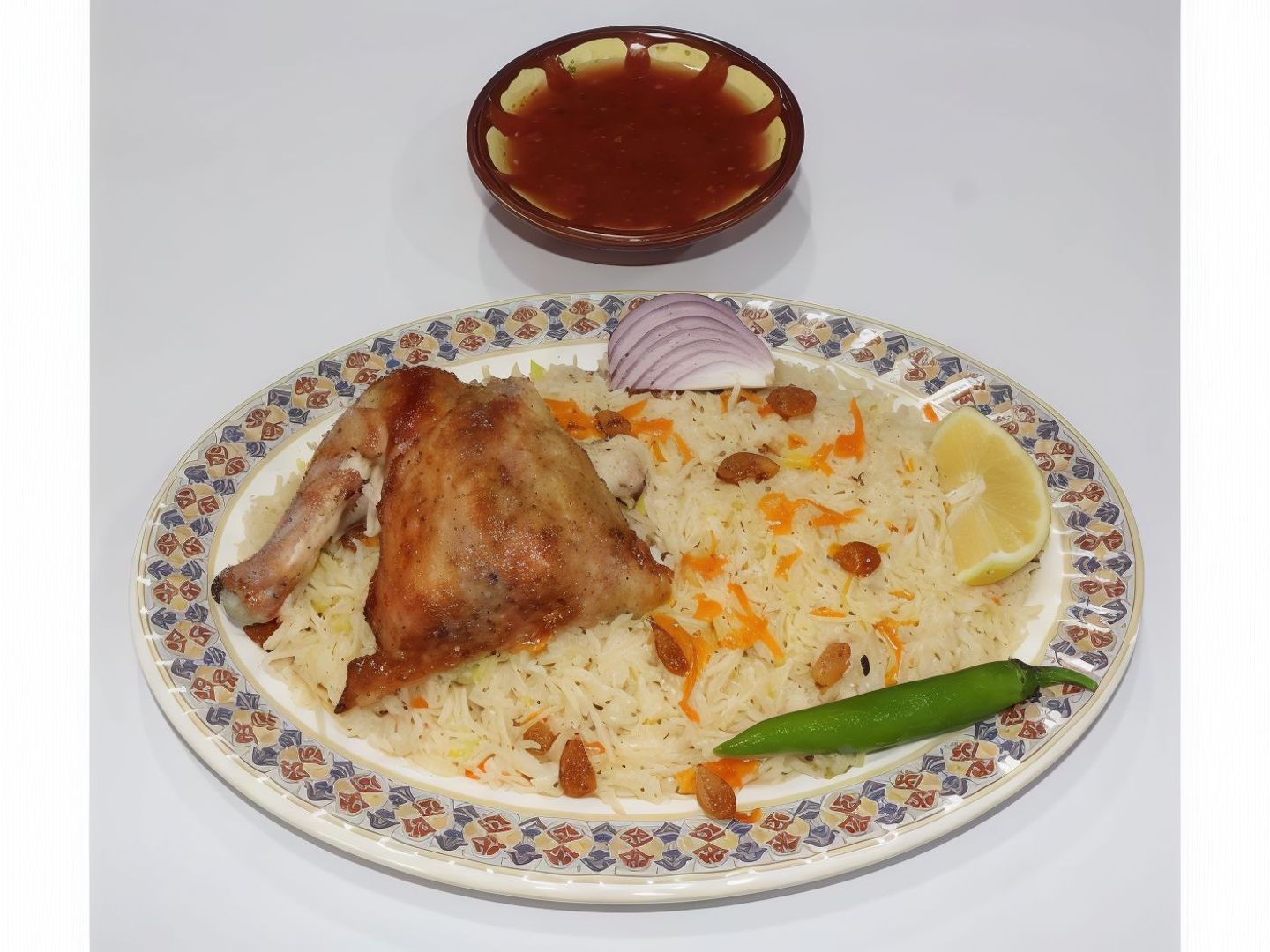 ربع دجاج شواية مع الخبز