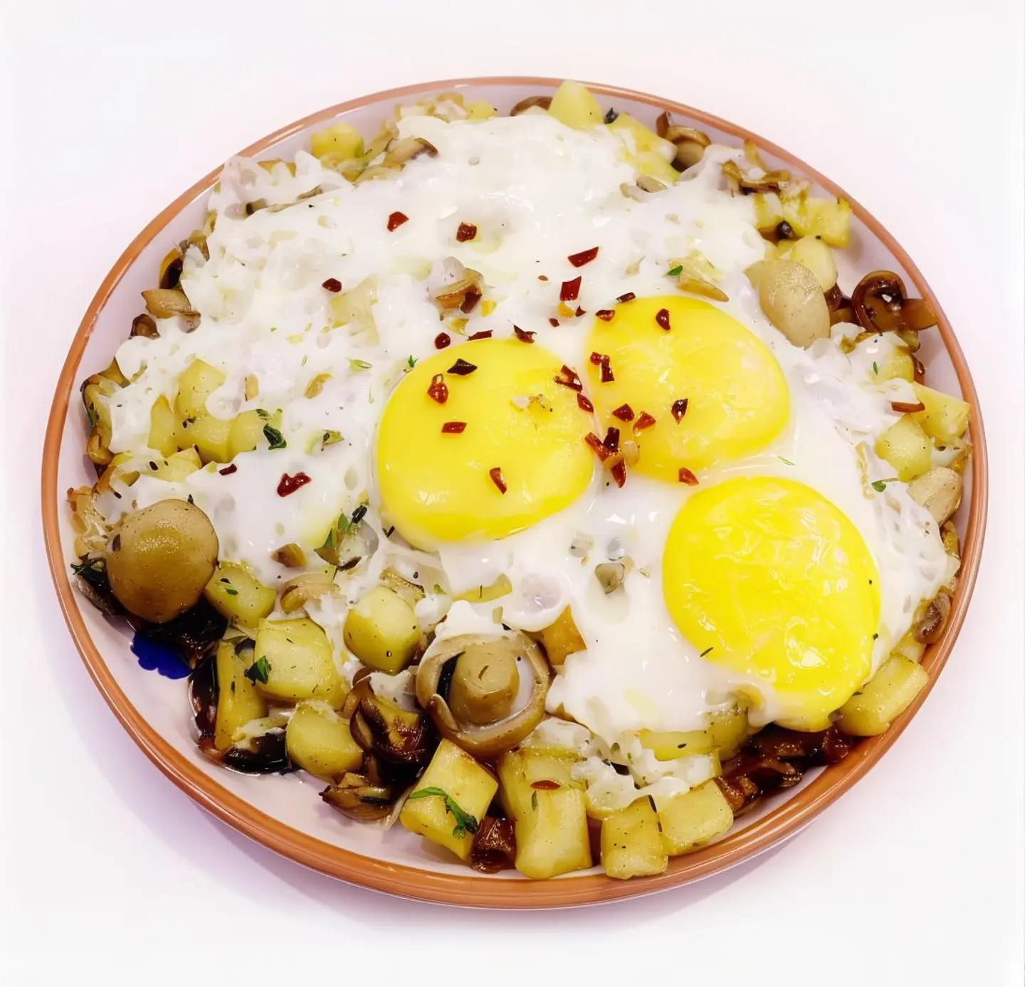 Egg With Mushroom And Potatoes