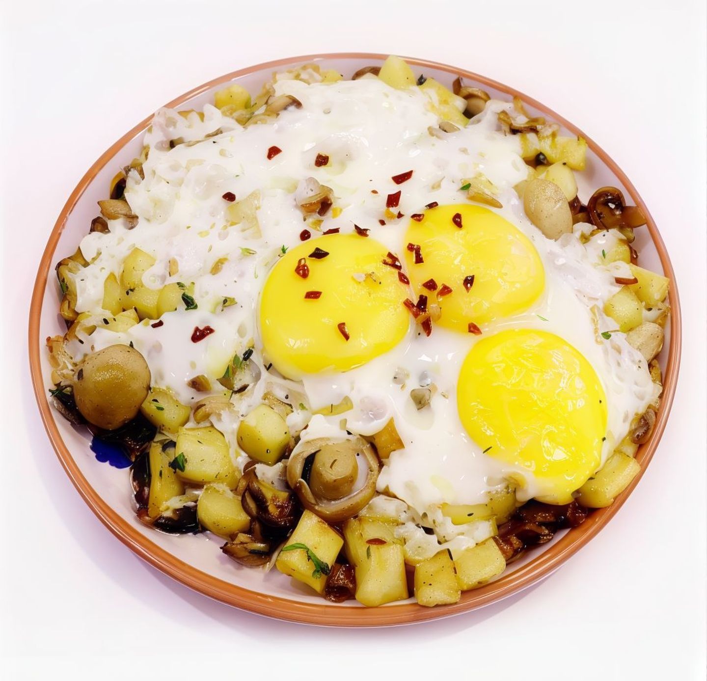 Egg With Mushroom And Potatoes
