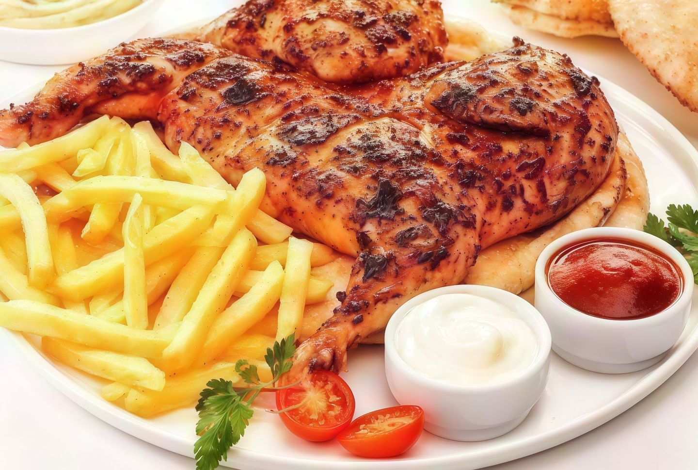 حبة دجاج على الفحم