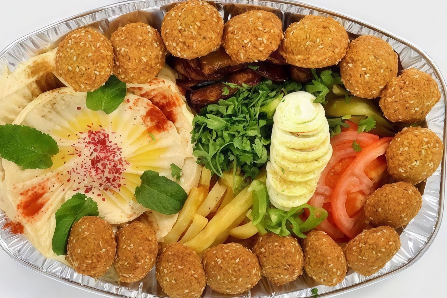 صحن فلافل مشكل صغير