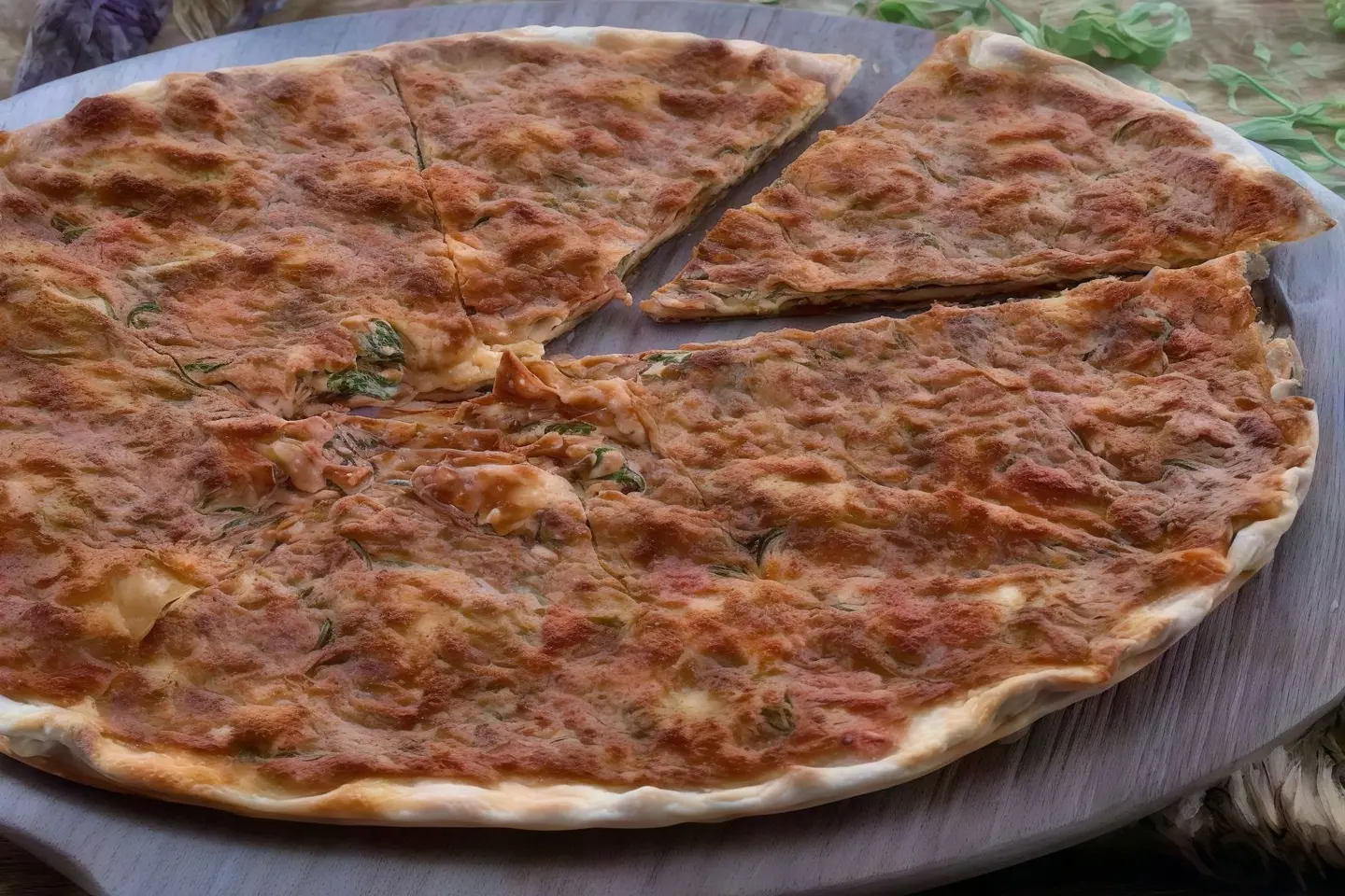 فطيرة سبانخ باللحم