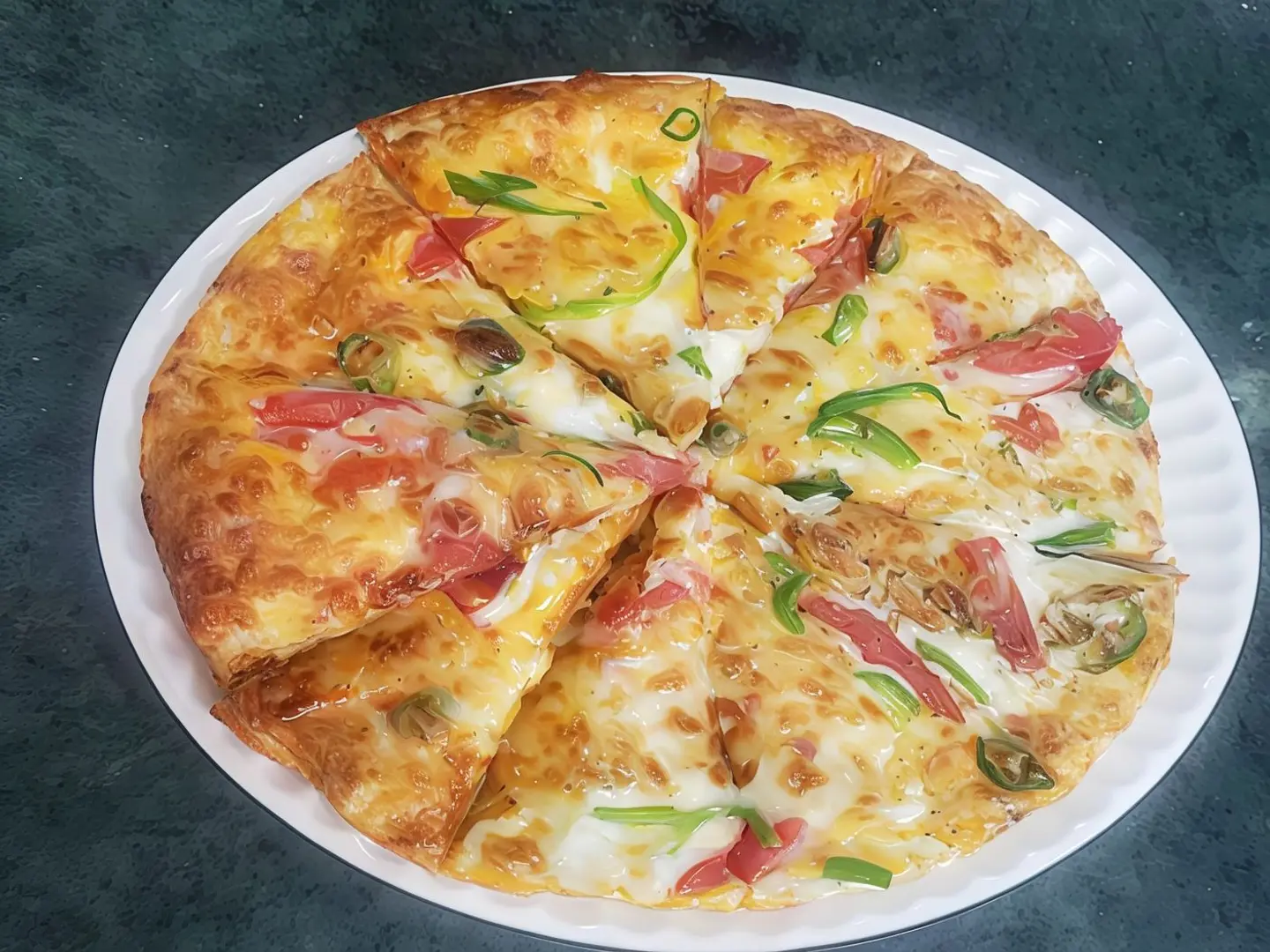 فطيرة بيض جبن بالخضار