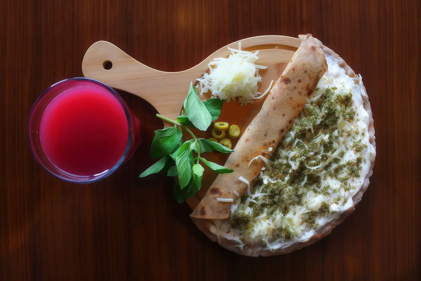جبنة مع اللبنة والزعتر