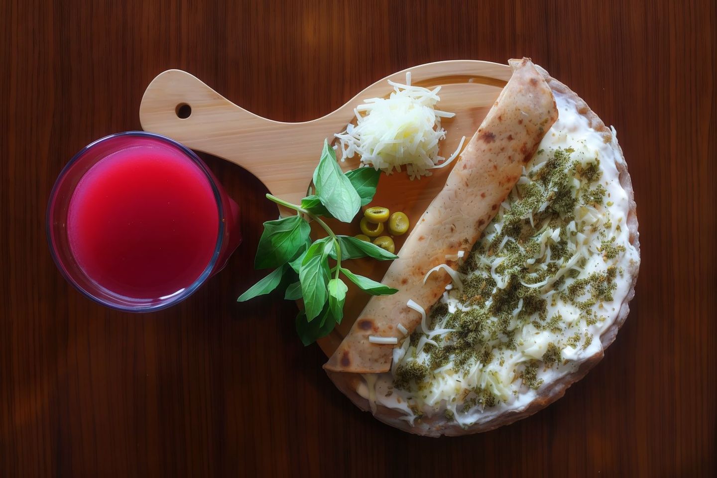 جبنة مع اللبنة والزعتر