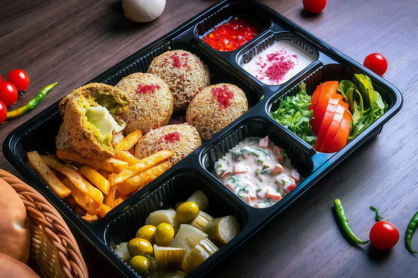 صحن مشكل محشي