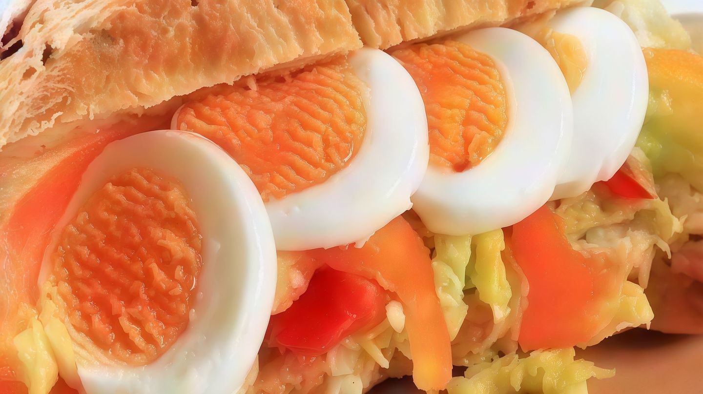 Boiled Egg Sandwich With Tomato