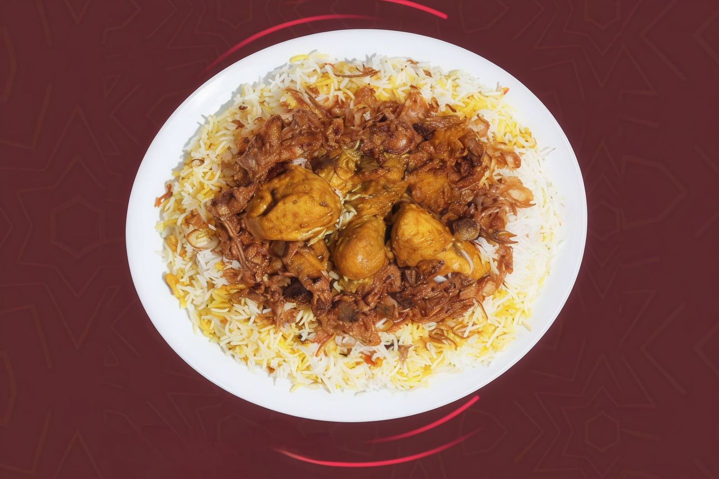 وجبة دجاج برياني