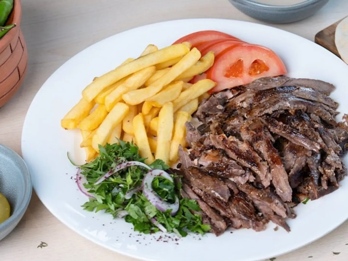 صحن شاورما لحم كبير