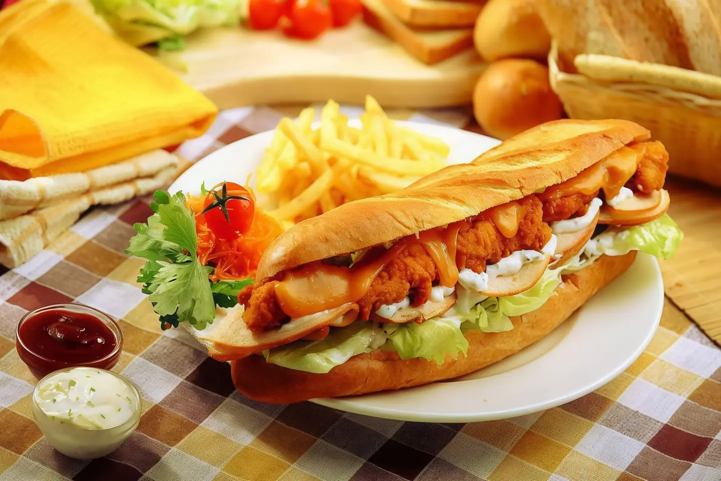 سندويش زنجر حراق