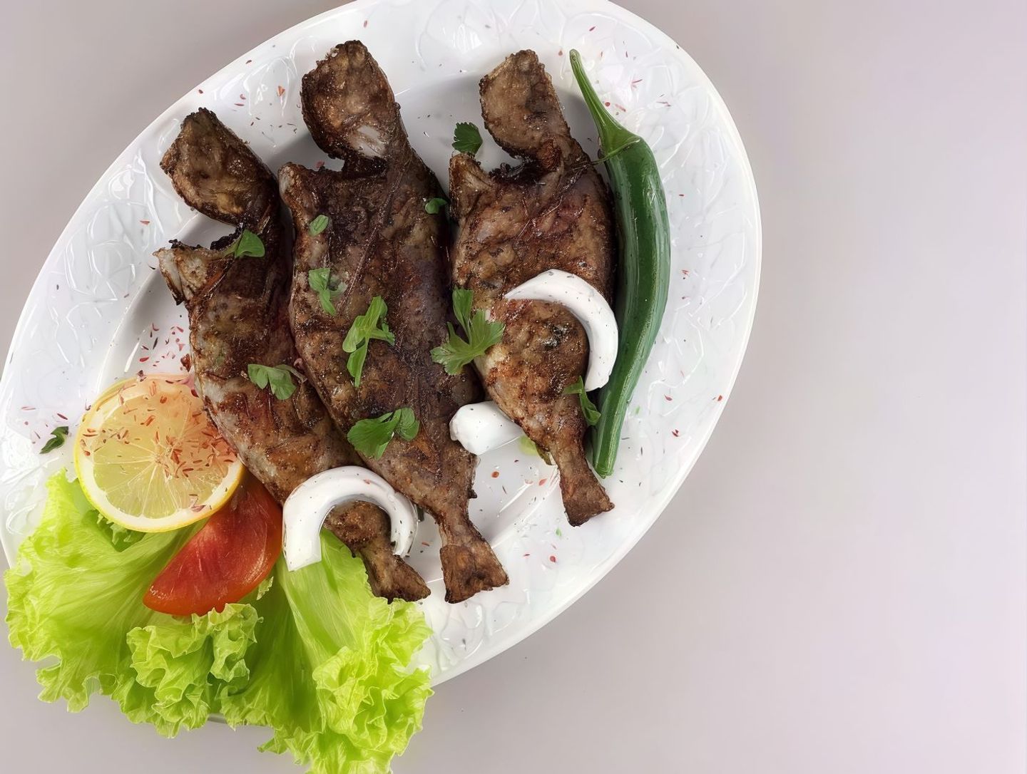 سمك صافي مع الرز