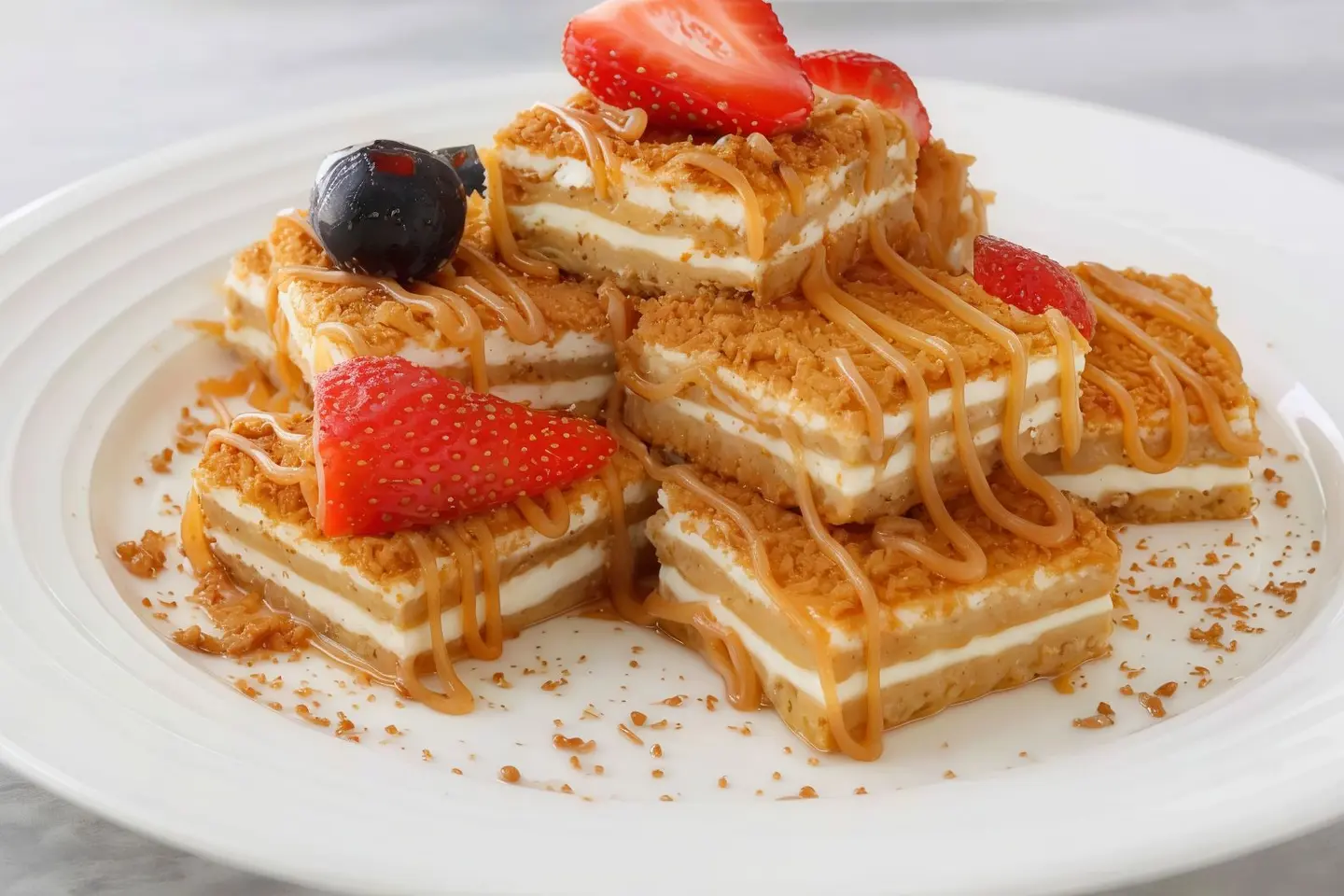 كيكه كراميل كيوبس ص